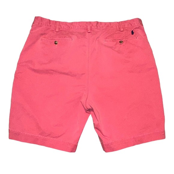 POLO RALPH LAUREN Size 40 Chino Shorts Stretch Classic Fit Cotton Twill Salmon - Picture 2 of 14